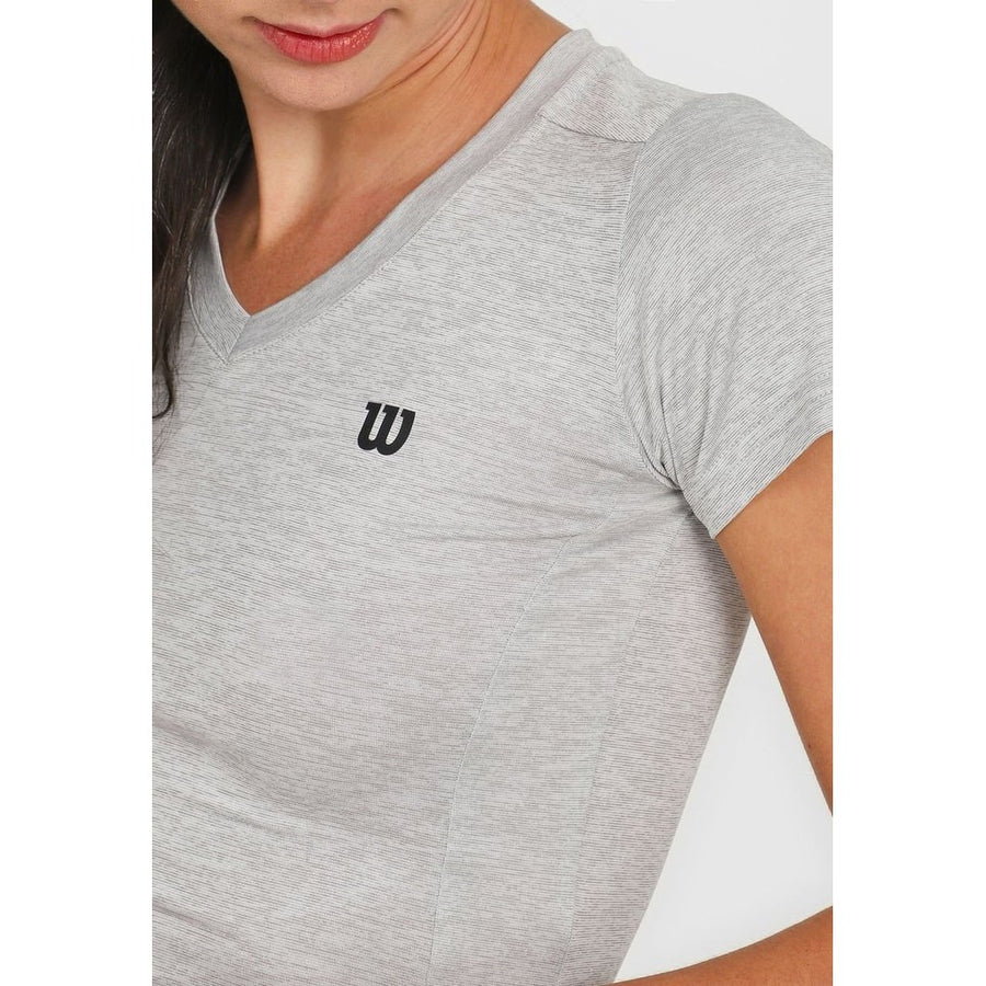 Camiseta Wilson  Deslavada Dama- Gris
